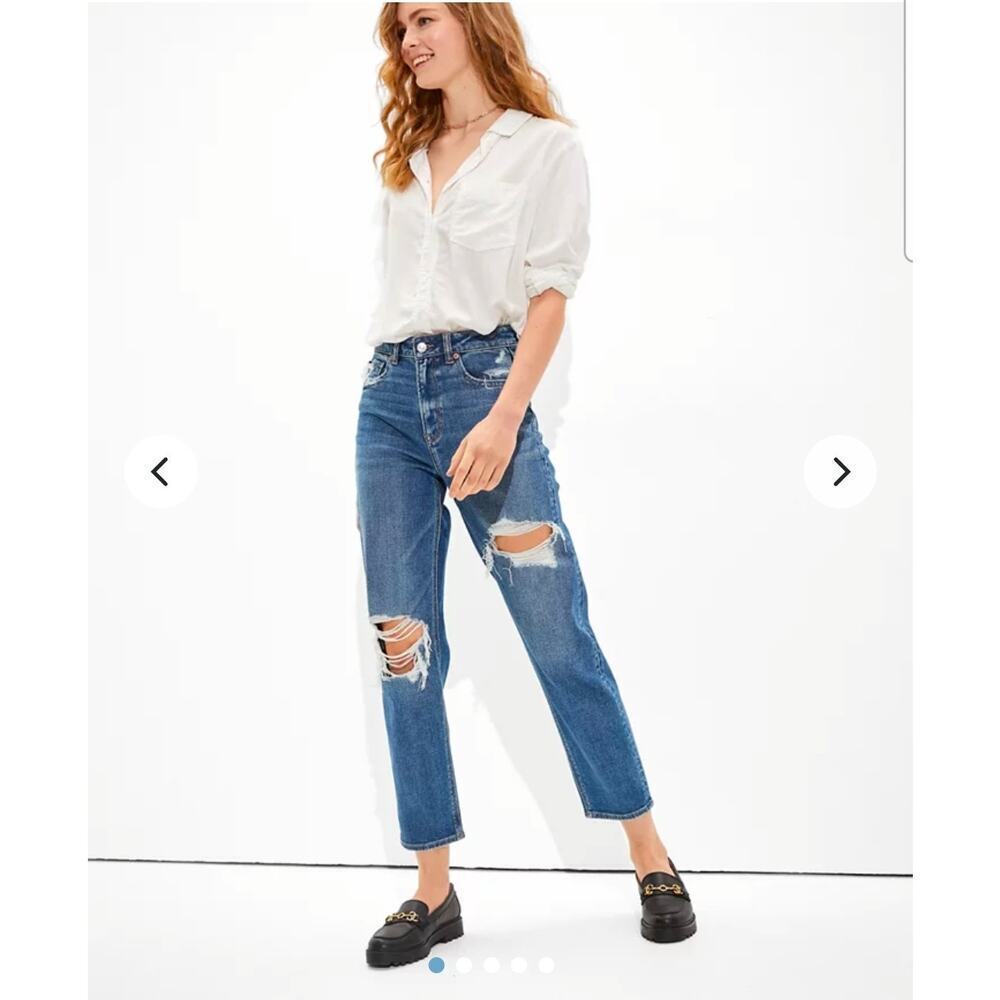 American Eagle AE Stretch Mom Straight Jean 8R